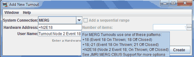 merg cbus add turnout